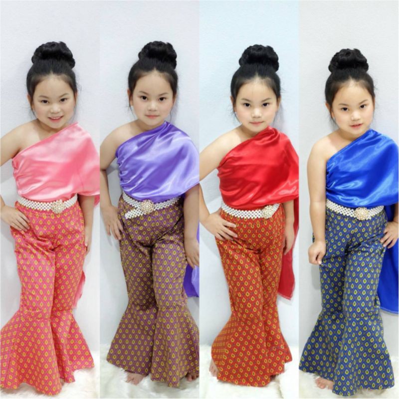 ชุดไทยสไบเด็ก ชุดไทยขาบานเด็ก ชุดไทยขาม้าเด็ก ชุดไทยเด็กผู้หญิง ชุดไทยเด็กหญิง ชุดไทยใส่ไปโรงเรียน