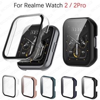 กระจกนิรภัยกันรอยหน้าจอแบบเต็มหน้าจอสําหรับ Realme Watch 2 / 2 Pro