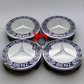 ฝาล้อแม็ก ฝาดุมล้อ Mercedes Benz ขนาด 75 MM 4 ฝา