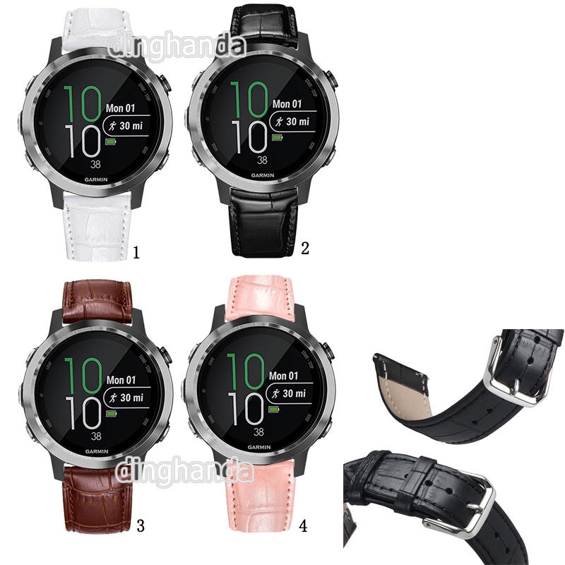 สายนาฬิกาสายหนังคุณภาพสำหรับ Garmin Forerunner 645 245 245M