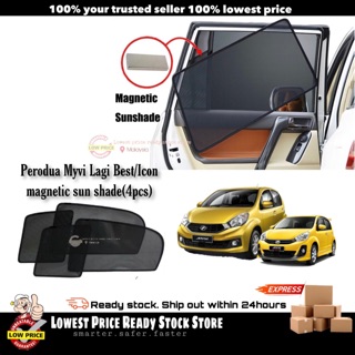 ม่านบังแดดแม่เหล็ก Perodua Myvi Lagi Best / Myvi Icon Myvi 2011-2017 (4 ชิ้น)