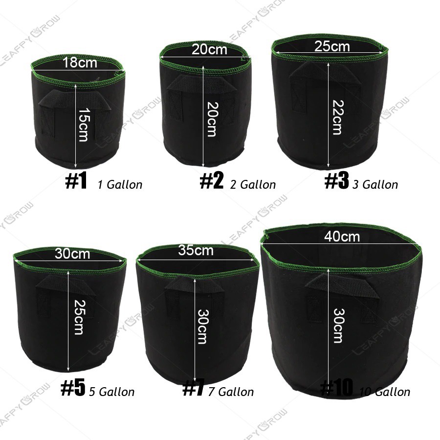 กระถางผ้า Smart Pot 1/2/3/5/7/10 แกลลอน กระถางปลูกต้นไม้ ลดเหลือ ฿35