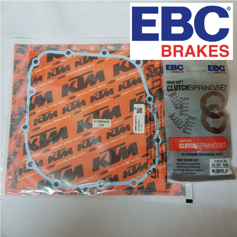 สปริงครัชแท้❗ EBC สปริงครัชแต่ง สำหรับ KTM DUKE250 DUKE390 RC250 RC390 แถมฟรี🧡ประเก็นครัชแท้ 1 ชุด