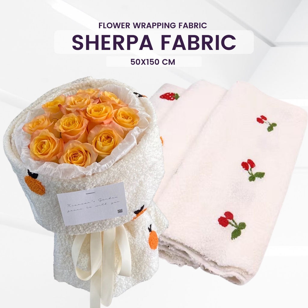 Sherpa Fabric Cutie Floral Wrapper Bouquet Wrapper / 高定款羊绒布