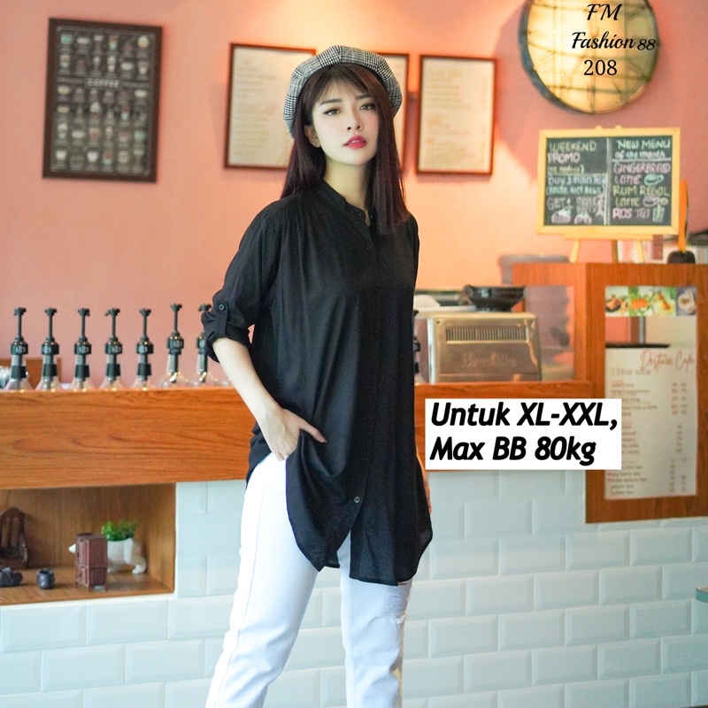 SHANGHAI COLLAR TUNIC BLOUSE XXL LD 120CM (208)