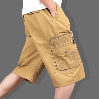 777#กางเกงขาสั้นยางยืดหลายกระเป๋ารุ่นล่าสุด ใส่ได้ 28-44 นิ้ว 100% cotton