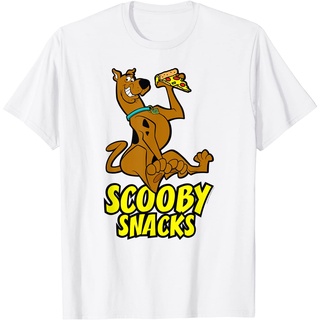 เสื้อยืดวินเทจเสื้อยืด ลาย Scooby-doo Scooby Snacks Pizza สําหรับผู้ใหญ่ เสื้อยืดS-4XL