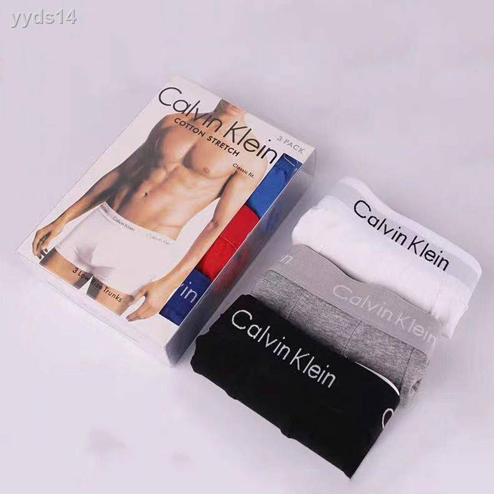 ○▬✔ชุดสูทผู้หญิง Calvin Klein underwear กางเกงในชาย CK กางเกงในผู้ชาย ผ้าฝ้าย (3ชิ้น) ของแท้ 100% เนื้อผ้าระบายอากาศได้ด