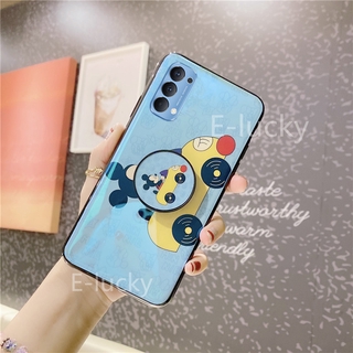 เคสโทรศัพท์ Ready Stock Cute Cartoon Oppo Reno 4 4G Phone Case Jack Hole With Phone Stand Holder เคสOPPO Reno4 Pro 5G