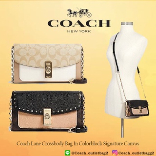 Coach  Lane Shoulder Bag In Colorblock Signature Canvas