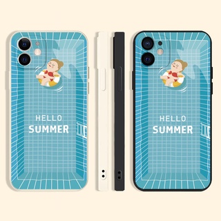 HELLO SUMMER เคสไอโฟน เคส iPhone 7 8 plus เคสมือถือ 12 13 pro max 8พลัส ภาพประกอบ 11 pro Xr Xs X max se2020 case TPU