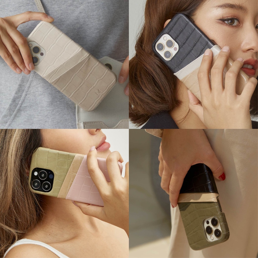 (12 series)MUSE 3Tone Card Holder Phone Case EARTH TONE