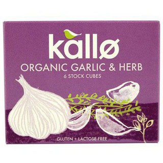 Kallo Stock Garlic &amp; Herb Cubes 130g คาโลสต็อกกระเทียมและสมุนไพรก้อน 130 กรัม