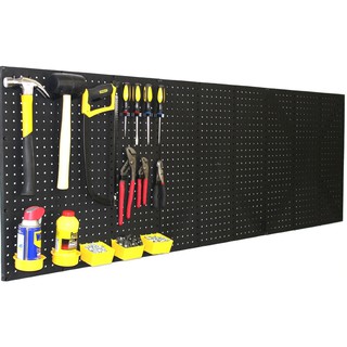 WallPeg : WLPAM24242BK*# กระดานเพ็กบอร์ด 24" x 48" Pegboard Garage Pegboard Kit with Pegboard
