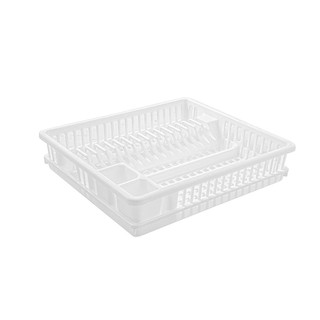 ที่คว่ำจานพลาสติก G-WARE 266 สีขาว ชั้นวางของในครัว DISH RACK PLASTIC G-WARE 266 WHITE