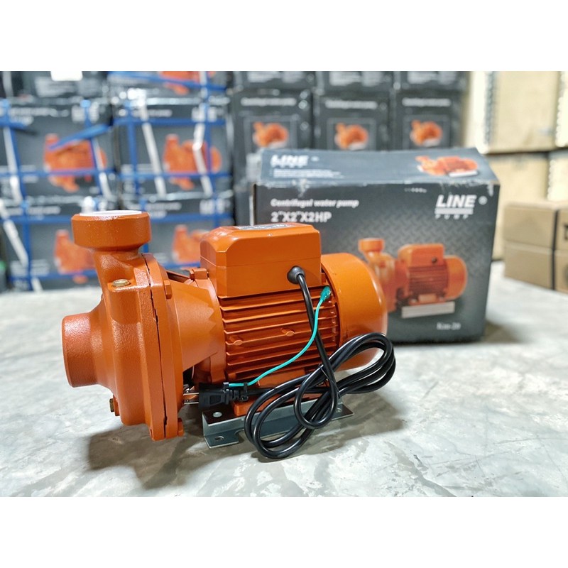 ปั้มน้ำ ปั๊มดูดน้ำ Line 2”x2”x 2HP รุ่น Km-20 ใบพัดทองเหลืองแท้ คอล์ยทองแดงแท้ 100%
