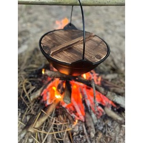 หม้อนาเบะ หม้อสุกี้ญี่ปุ่น หม้อชาบู หม้อ เหล็กหล่อ หม้อ​ซุป พร้อมฝาไม้ปิด สามารถใช้ได้กับเตาทุกประเภท - รูปที่ 3