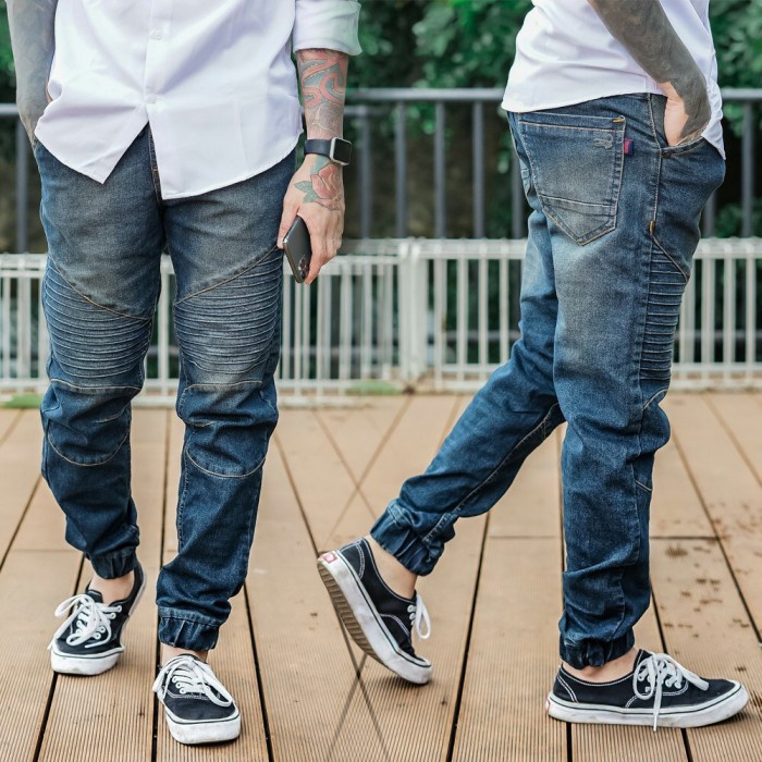 MENS JOGGER JEANS PANTS / JOGGER JEANS BIKER / MENS LONG PANTS - อันดับหนึ่ง 28