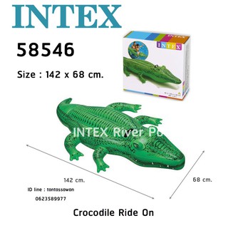 Intex 58546 Crocodile Ride On แพจระเข้สีเขียว