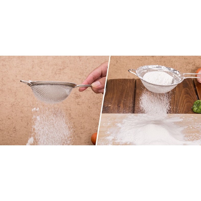 กระชอนตาถี่ กระชอนสแตนเลส กรองน้ำมัน ร่อนแป้ง กรองเก๊กฮวย กรองค็อคเทล ขนาด 6.5/10/16/20/22/24 ซม. Mesh Strainers - รูปที่ 6
