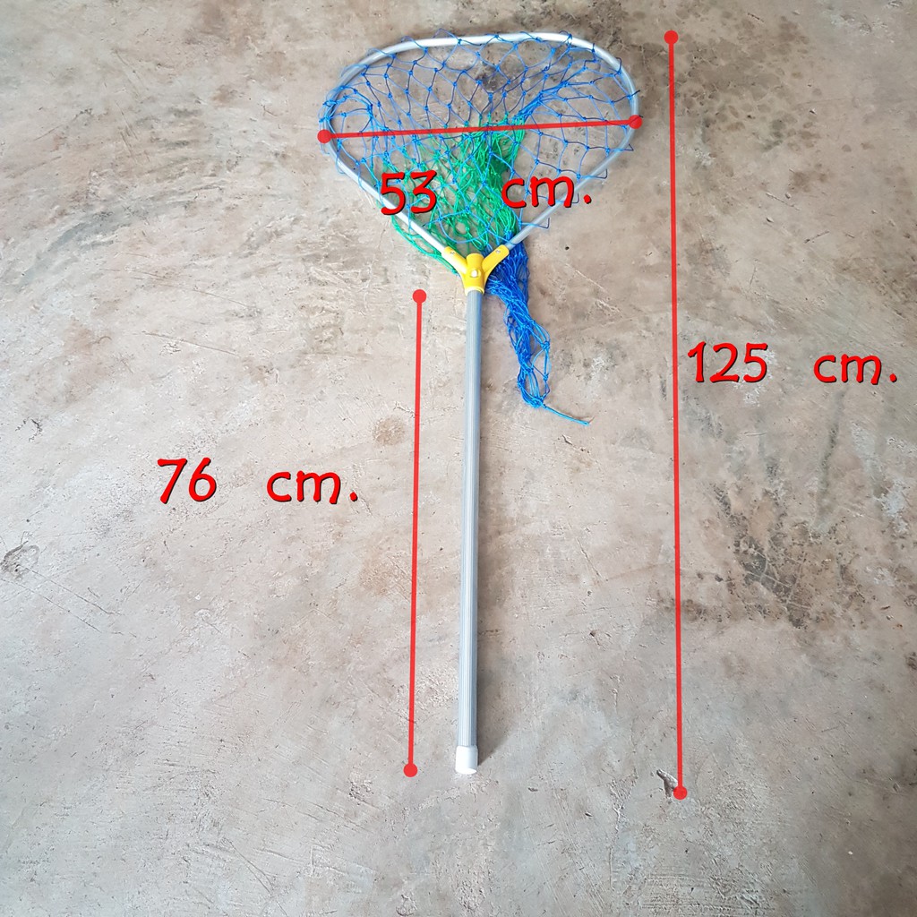 สวิงตักปลา แบบกลมขนาดใหญ่ สวิงด้ามเหล็ก ที่ตักปลา กระชอนตักปลา สวิงตักกุ้ง  สวิงตักขยะ มีหลา