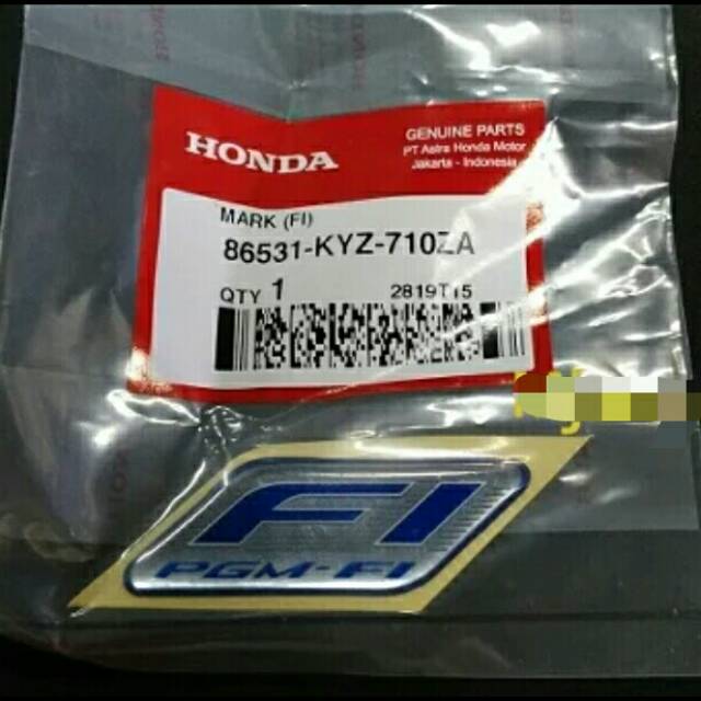 สัญลักษณ์สติ๊กเกอร์ PGM FI SINIL 86531-KYZ-710ZA 86531KYZ710ZA