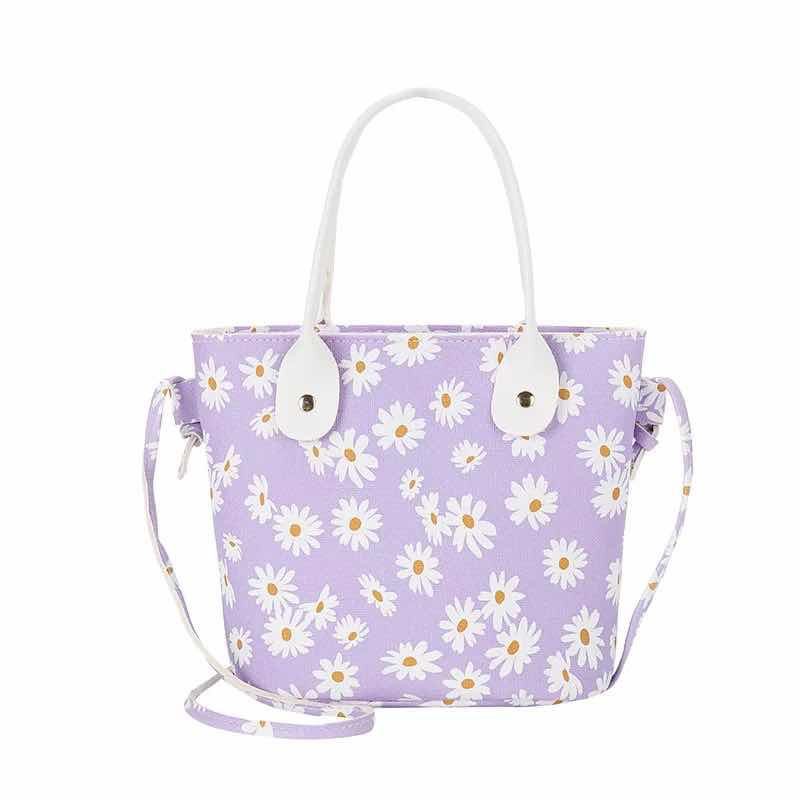LEEBUY Printed small daisy bucket bag sweet one-shoulder diagonal portable lady bag 64679