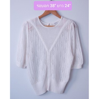 เสื้อไหมพรมแขนสั้นงานญี่ปุ่น