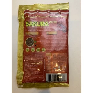อาหารปลา SAKURA GOLD สูตรใหม่!!! น้ำหนัก 20 กรัม อาหารปลาทอง อาหารปลากัด อาหารปลาซากุระ อาหารปลา