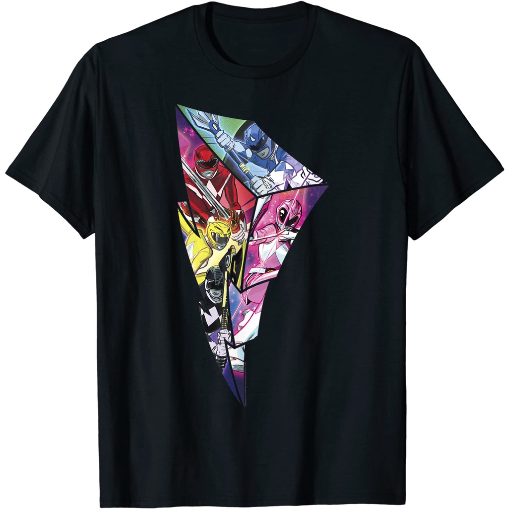 เสื้อยืด พิมพ์ลายโลโก้ Power Rangers Lightning