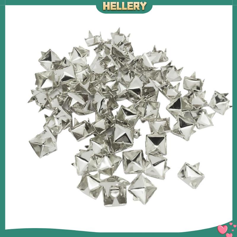 [HELLERY] กระดุมหมุดพีระมิด 100 ชิ้น สําหรับกระเป๋าหนัง รองเท้า DIY