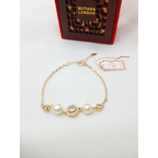 ได้รับการรับรอง SEA PEARL BRACELET GRADE B LUXURY GIRL BRACELET DRAWING BRACELET ของแท้ LOMBOK SEA P