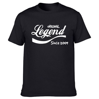 เสื้อยืดผ้าฝ้ายพิมพ์ลายขายดี เสื้อยืดแขนสั้น ผ้าฝ้าย พิมพ์ลาย Legend Since 2009 เหมาะกับของขวัญวันเกิด สําหรับผู้ชาย