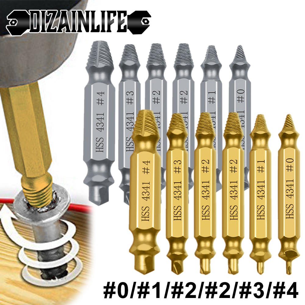 Damaged Screw Extractor Drill Bit Set Stripped Screw Remover Demolition