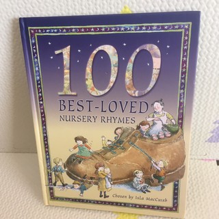 🎉โปรโมชั่นราคาพิเศษ 100 BEST-LOVED NURSERY RHYMES (ปกแข็ง)มือสอง-cb2