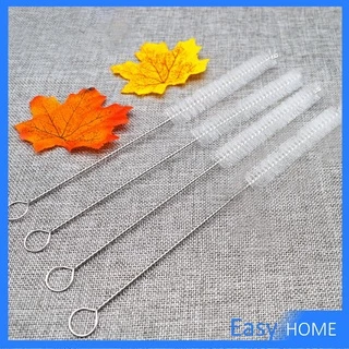ขนไนล่อน ไม่ทำให้เป็นรอย แปรงล้างหลอดดูด จุกนม Stainless steel soft straw straw brush