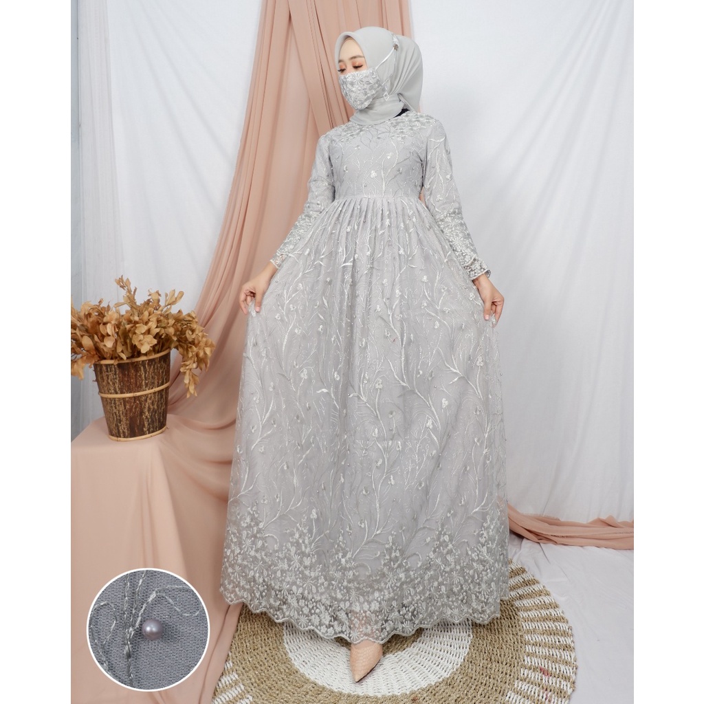 Ready Yumna Tulle Gamis / Party Gamis / Modern Gamis / Gamis ล่าสุด / Gamis / Sweet Gamis / Gamis / 