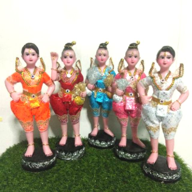 กุมารทอง สูง25ซม.งานแต่งผ้าประดับเพชรสวยงามมาก