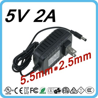 AC 100-240V Converter Adapter DC 5.5 x 2.5MM 5V 2A 2000mA