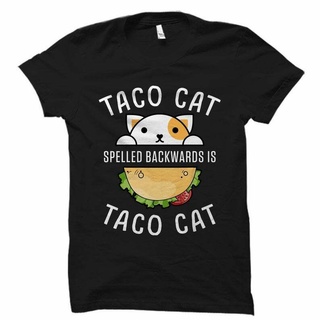 [S-5XL] เสื้อยืดลําลอง แขนสั้น พิมพ์ลาย Taco Cat ความทรงจําความรัก สุดเท่ แบบตลก สําหรับผู้ชาย