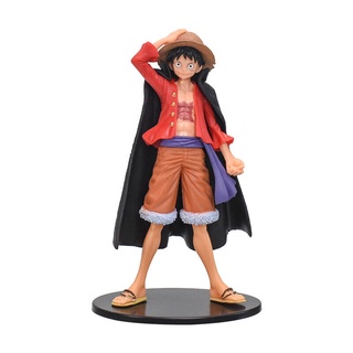 โมเดลฟิกเกอร์อนิเมะ One Piece Wano Country Straw Hat Luffy สีดํา สไตล์ญี่ปุ่น สําหรับเก็บสะสม ตกแต่งโต๊ะ