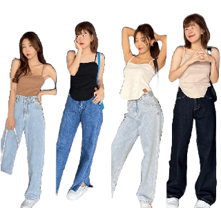 Chuuchop_พร้อมส่ง(C7777)✨🧸Bom bay camisole เสื้อสายเดี่ยวแต่งเว้าปลาย มี4สี