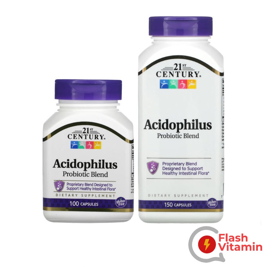 < พร้อมส่ง > 21st Century, Acidophilus Probiotic Blend, 100 / 150 แคปซูล - โปรไบโอติก แอซิโดฟิลัส