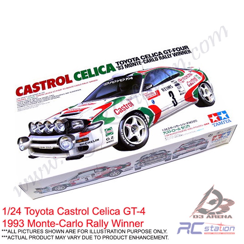 Tamiya รุ่น 24125 - 1/24 Toyota Castrol Celica GT-4 1993 Monte-Carlo Rally Winner [24125]