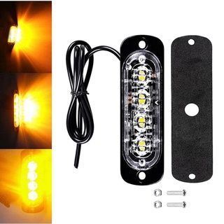 ไฟตัดหมอก Led 4 ดวง 12-24V 12W สีเหลือง สําหรับติดรถบรรทุก รถตู้ ออฟโรด