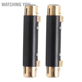 Watching You 2Pcs Audio Adapter 3pin XLR Female Zinc Alloy Gold‑Plated Microphone Cable Converter Connector