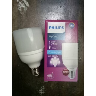 Philips หลอดไฟฟิลลิปส์ LED 15W E27 แสงขาว แสงออกทั่วทุกทิศทาง300องศา ความสว่างเต็มวัตต์ MyCare T70 Bright Bulb