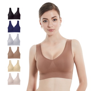 Cherilon Seamless Bra เสื้อใน เชอรีล่อน บราไร้โครง ลดปวดหลัง ปวดไหล่ โอบกระชับ จัดทรงสวย เก็บเต็มทรง 6 สี ONIC-TSBRA9