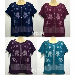 เสื้อยืดแขนสั้น ลายดอก ผ้านิ่มใส่สบาย มีหลายลายหลายสี