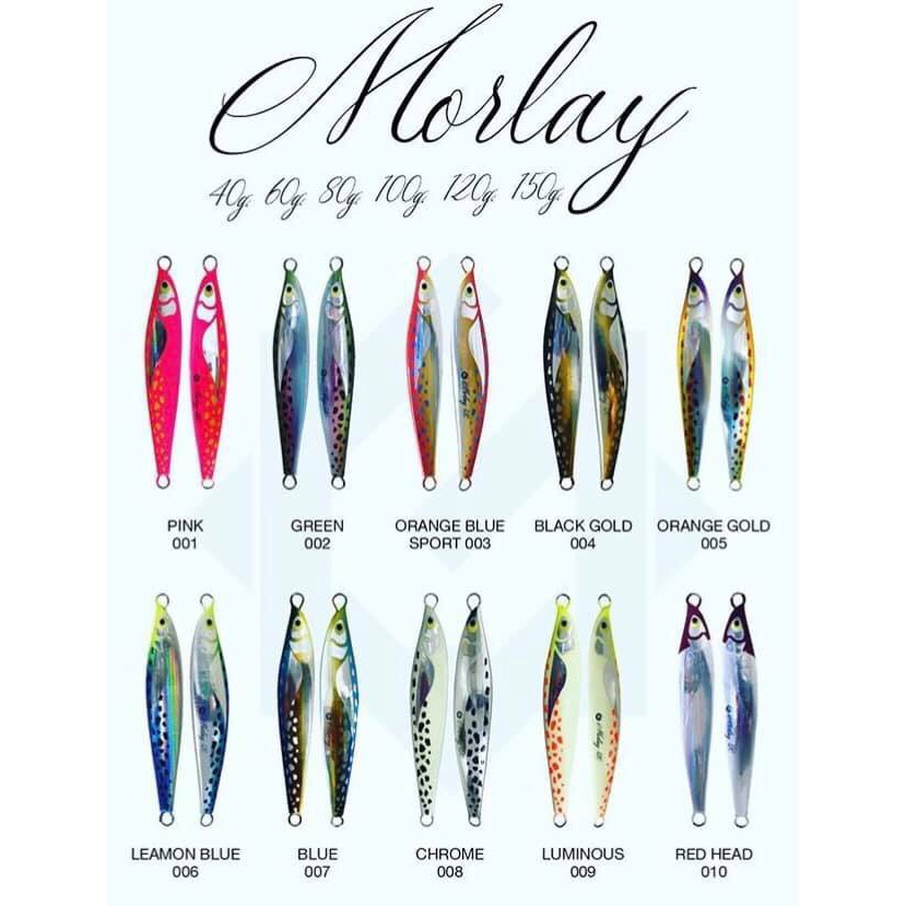 Underground Morlay เหยื่อจิ๊กทรง S-Shape แอ็คชั่นพริ้ว Metal Jig 40g 60g 80g 100g เหยื่อปลอมตกปลาทะเล จิ๊กกิ้ง
